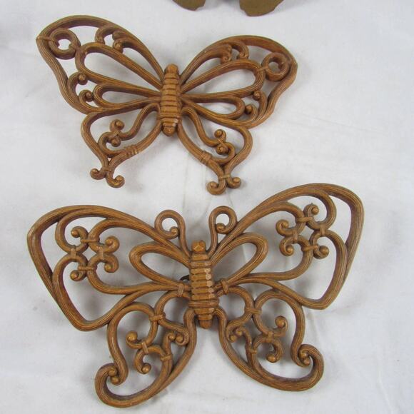 Butterfly Wall Hangings Lot of 3 Homco Dart Industries Plastic Vintage 1970s - Picture 2 of 4